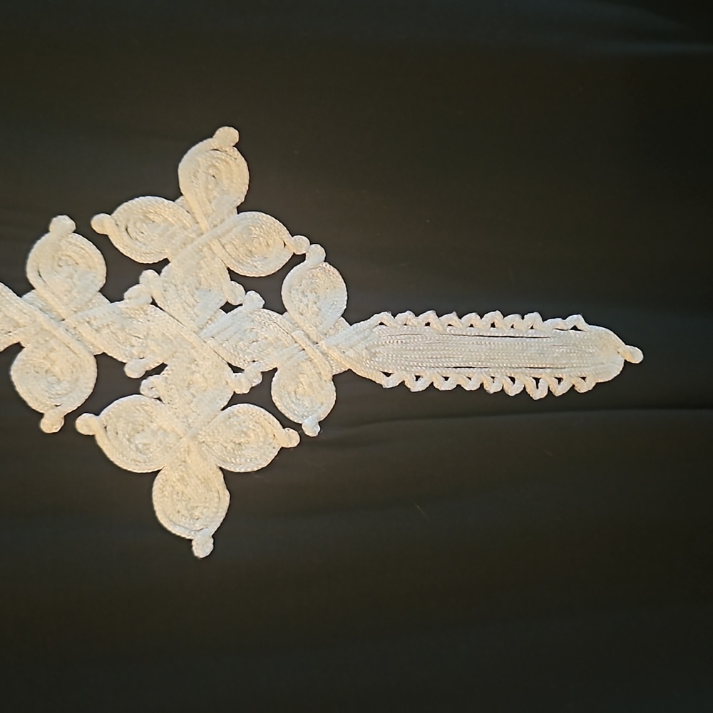 Vintage black with white embroidery Moroccan dress size: small - Picture 8 of 8